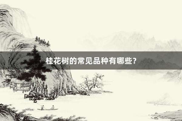 桂花树的常见品种有哪些？